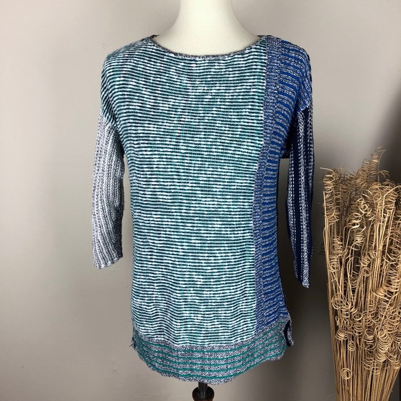 Style & Co. Sweaters - Style & Co Oversized Knit Sweater Blue White Small